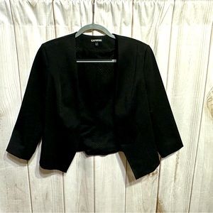 Cropped Express Black Blazer - Size 12